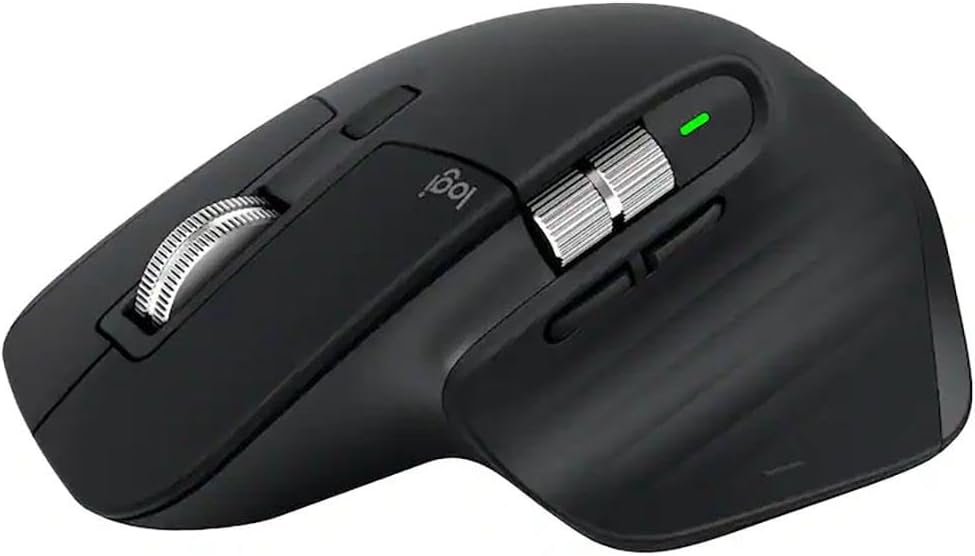 Logitech MX Master 3S Wireless Mouse, Graphite, Quiet Clicks, USB-C Rechargeable