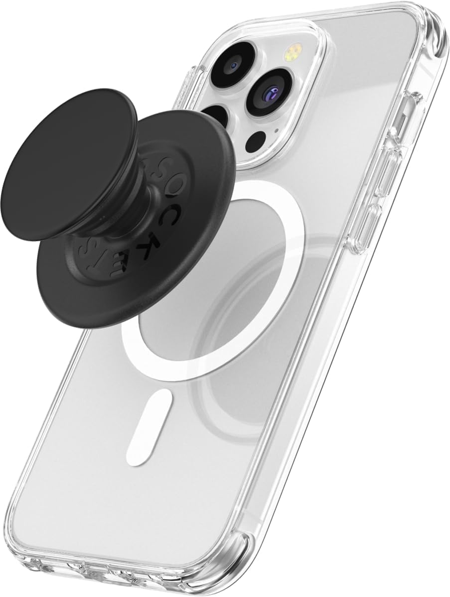 PopSockets PopGrip MagSafe Expanding Phone Grip and Stand, Black, for MagSafe iPhone